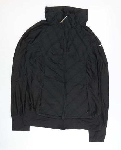 Nike Women’s Black Track Jacket Size 12 Lightweight Full Zip