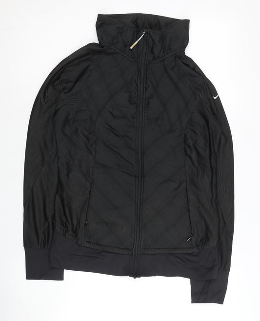 Nike Women’s Black Track Jacket Size 12 Lightweight Full Zip