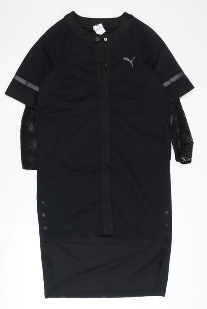 Puma SG Women's Black Varsity Jacket Size M Short Sleeve Sportswear