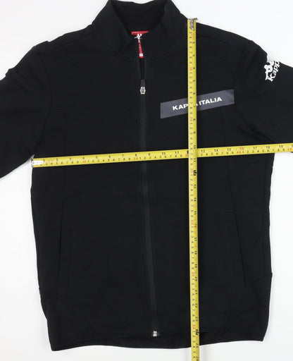 Kappa Women Black Track Jacket Size 14 Regular Full Zip Sportswear