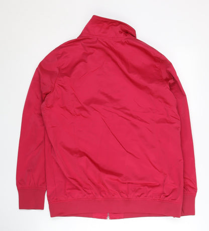Adidas Womens Red Track Jacket Size 14 Full Zip Sportswear