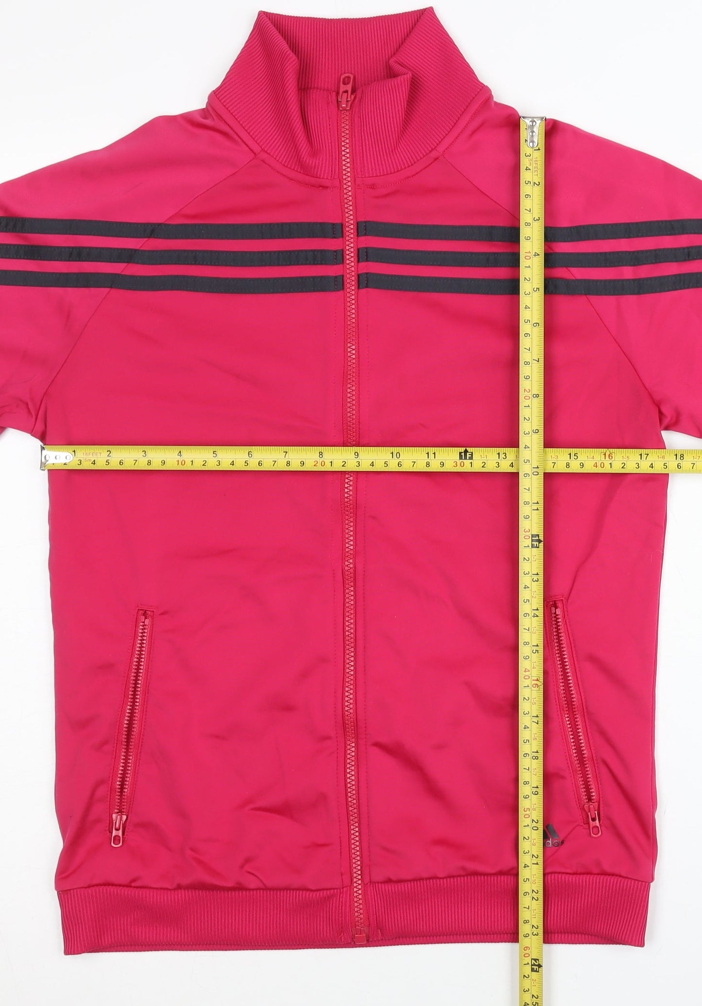 Adidas Women’s Pink Track Jacket Size 12 Full Zip Sportswear
