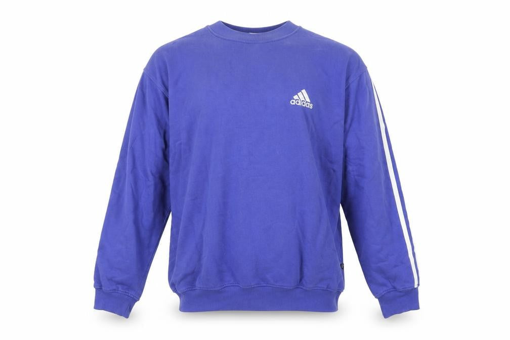 Mens UK Size M adidas Blue Pullover Sweatshirt
