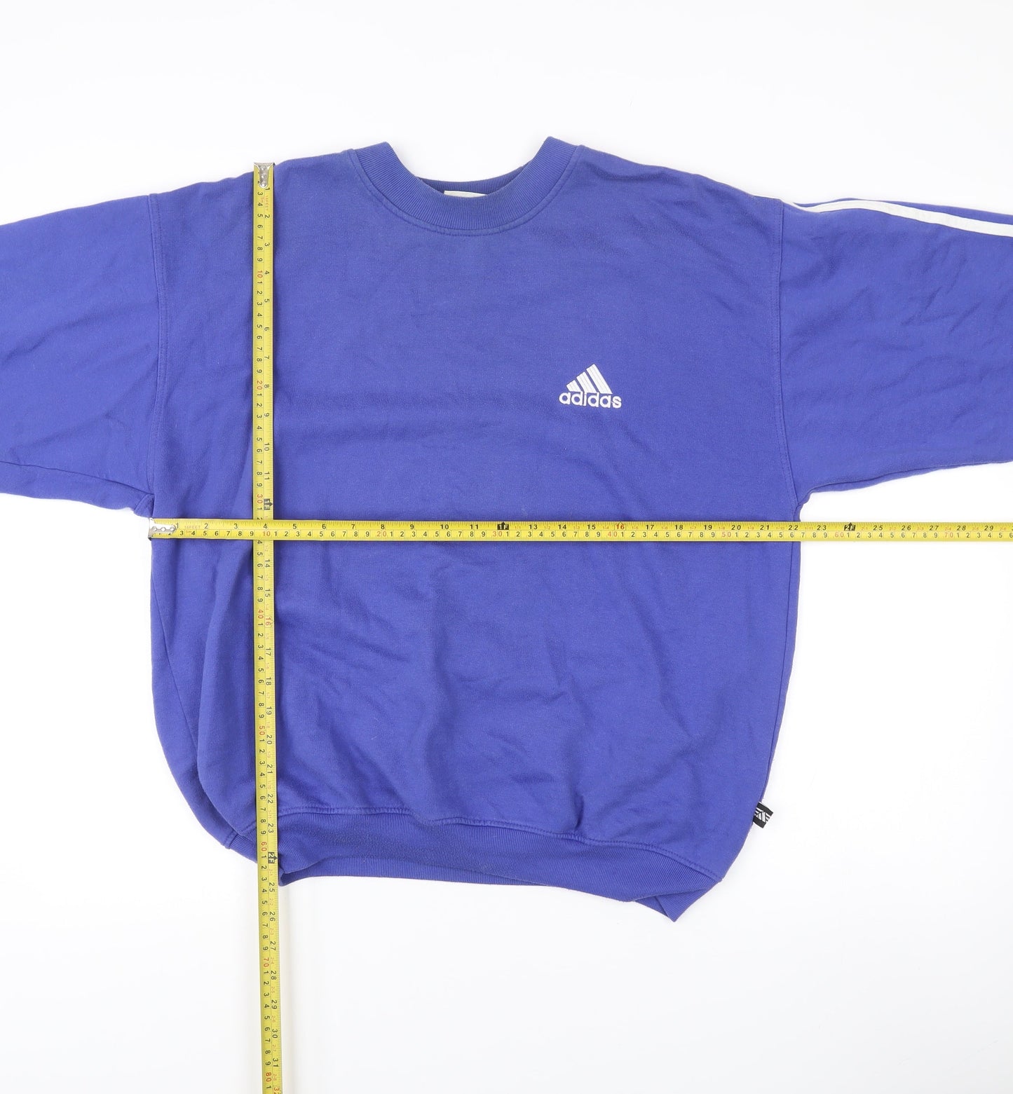 Adidas Men's Blue Pullover Sweatshirt Size M Crew Neck Long Sleeve