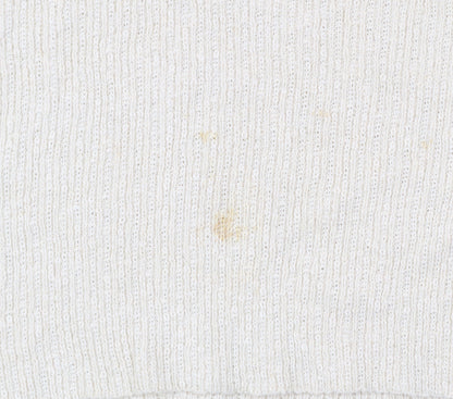 ASOS DESIGN Women’s Ivory Relaxed Pullover Jumper UK 8 V-Neck Knit