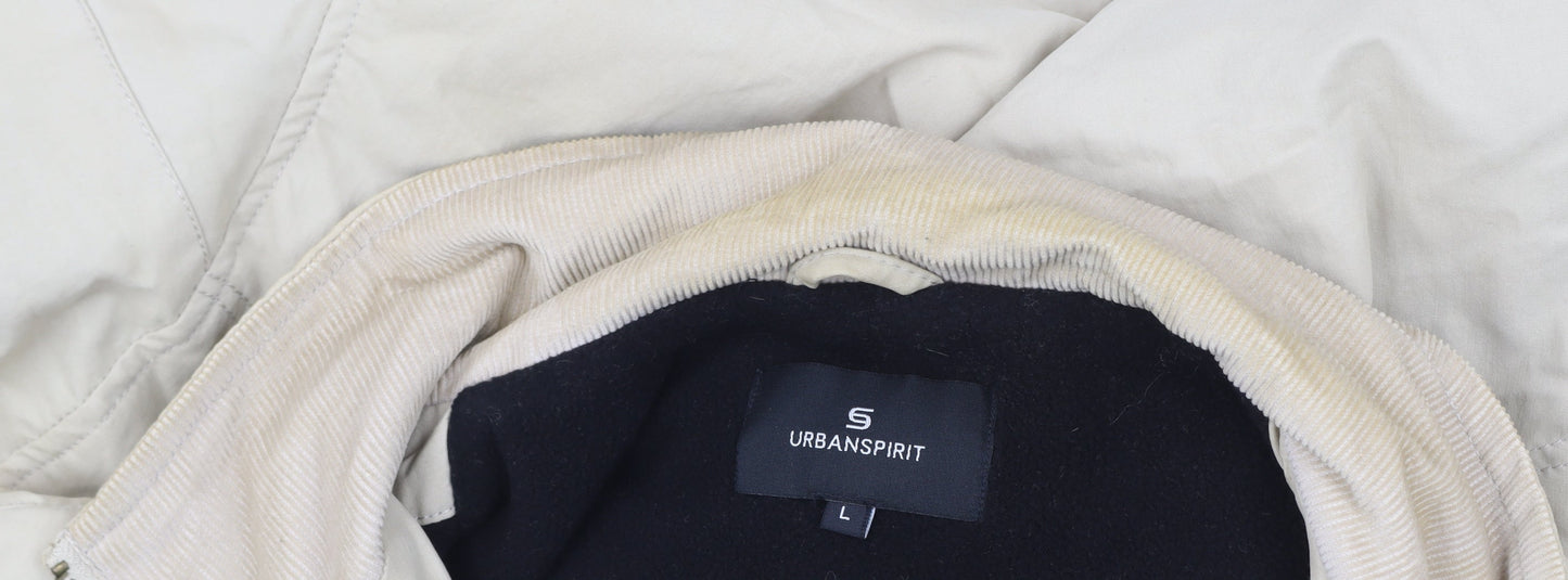 Mens UK Size L Urban Spirit Beige Basic Jacket