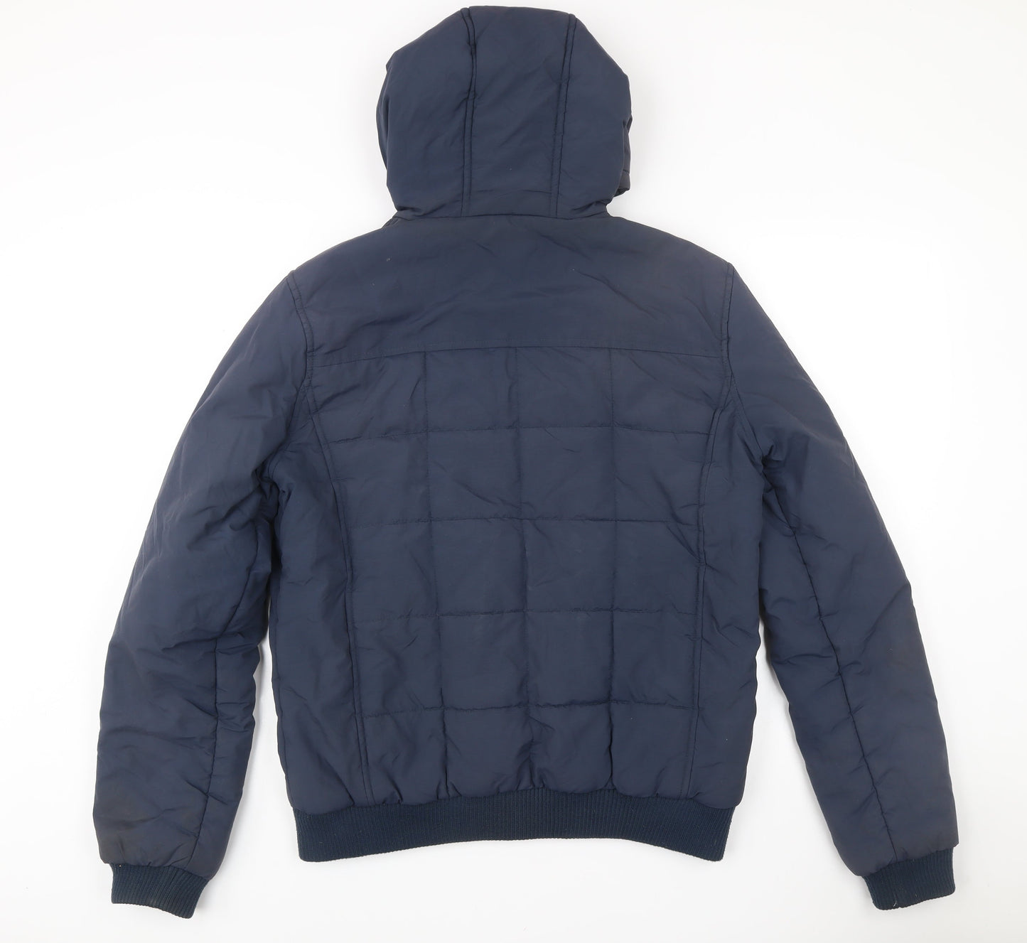 ASOS Men’s Blue Puffer Jacket M Hooded Zip Casual Winter Coat 38-40"