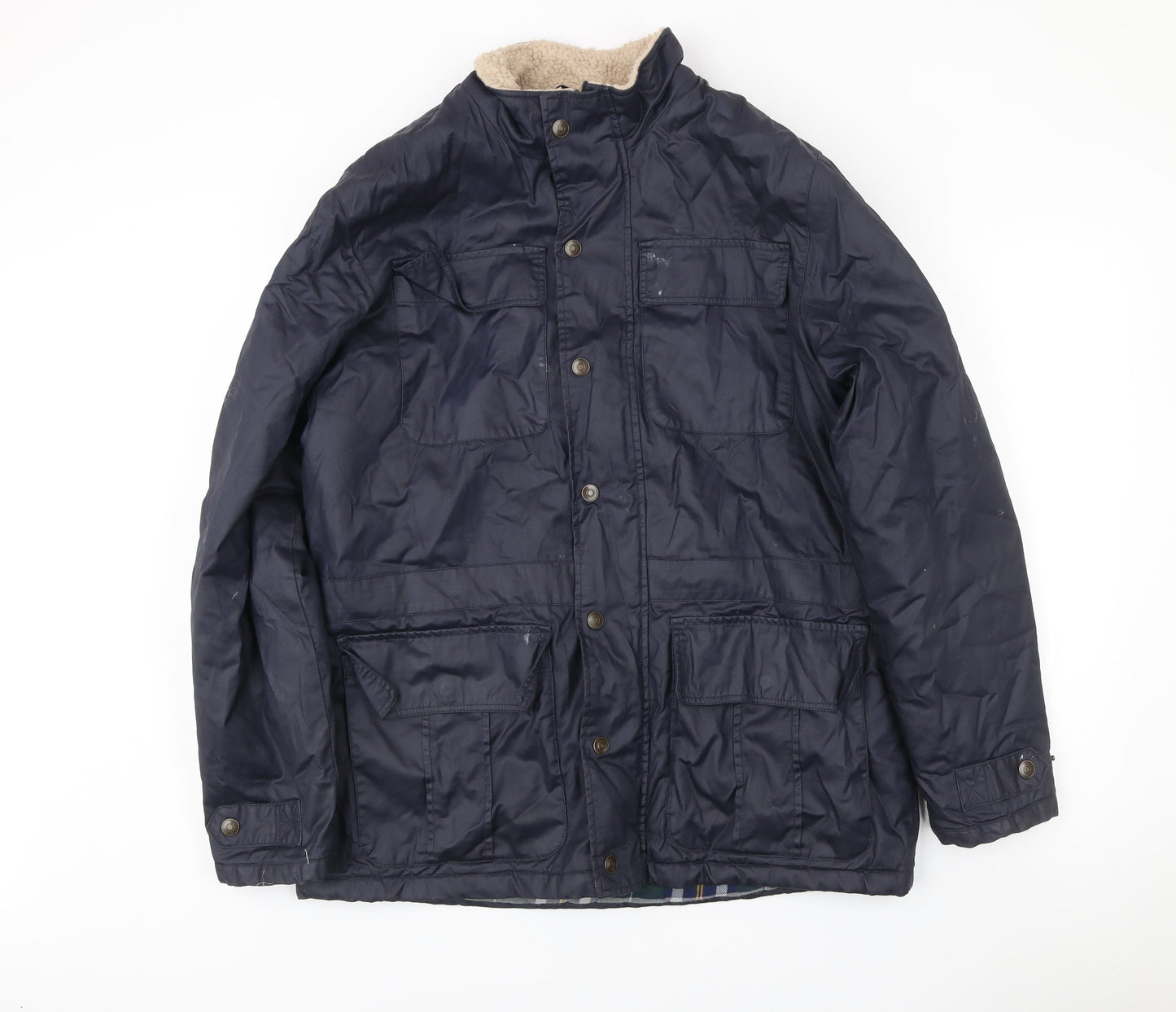 Mens UK Size L Cotton Traders Blue Field Jacket