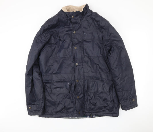 Mens UK Size L Cotton Traders Blue Field Jacket