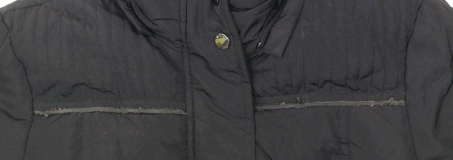 Womens UK Size 12 Maine New England Black Puffer Jacket