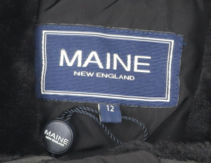 Womens UK Size 12 Maine New England Black Puffer Jacket