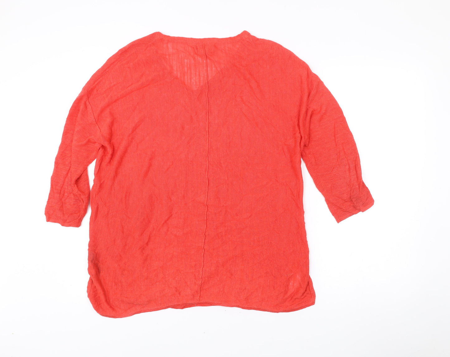 Womens UK Size L Monsoon Red Tunic Blouse
