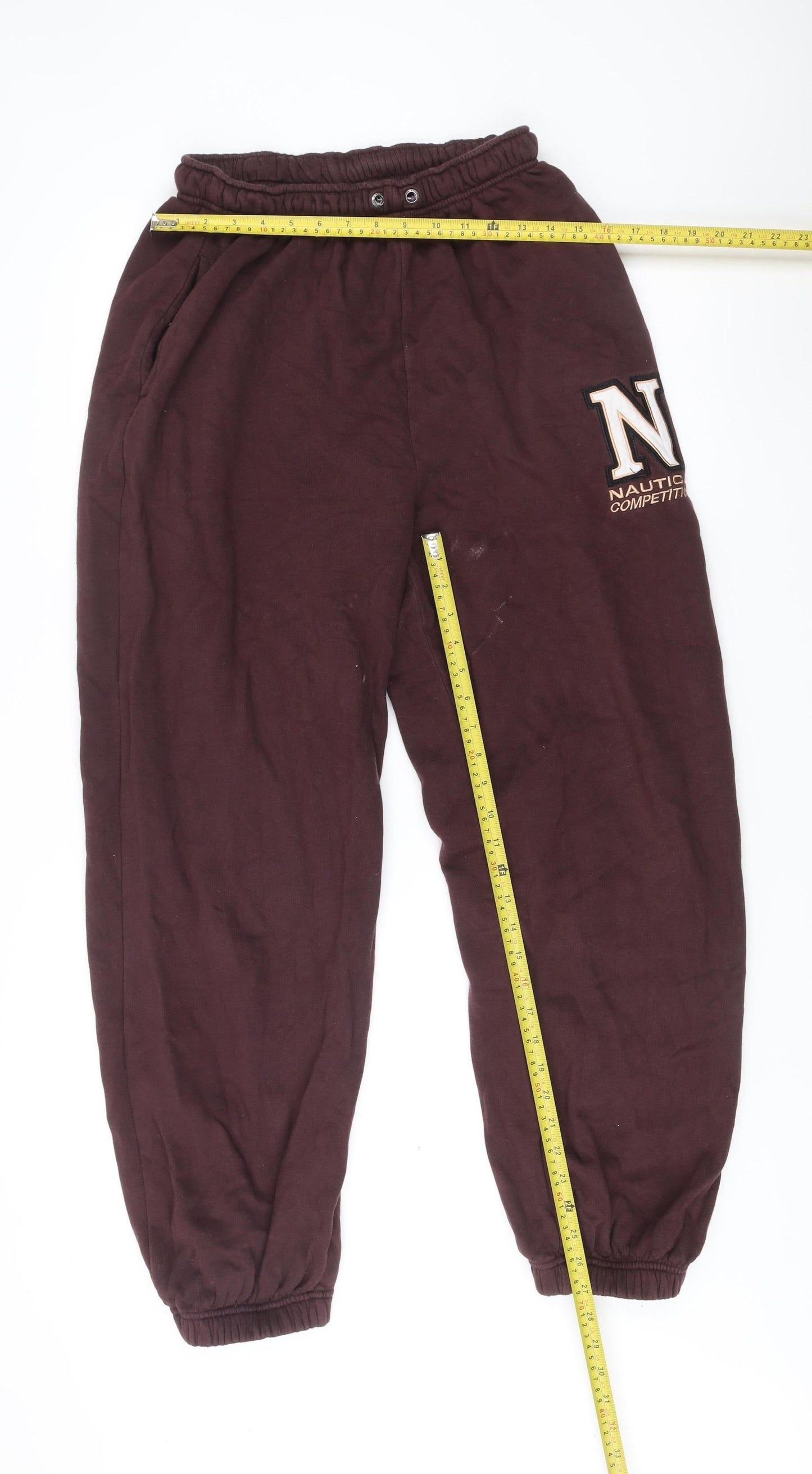 Nautica Women Brown Jogger Sweatpants Size 8 Cotton Blend Activewear