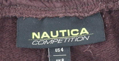 Nautica Women Brown Jogger Sweatpants Size 8 Cotton Blend Activewear