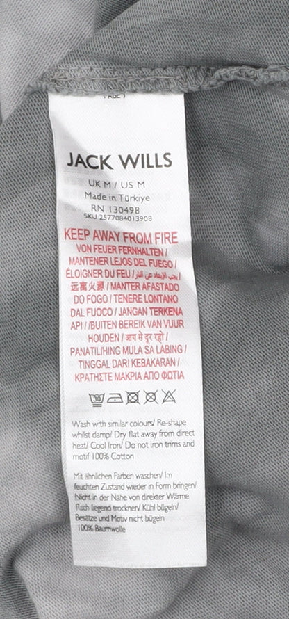 Jack Wills Men’s Grey Tie-Dye Relaxed Fit Cotton T-Shirt M