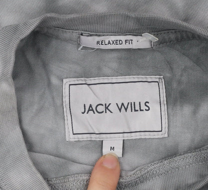 Jack Wills Men’s Grey Tie-Dye Relaxed Fit Cotton T-Shirt M