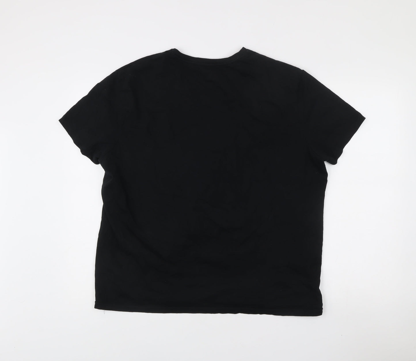 Ralph Lauren Men’s Black V-Neck Cotton T-Shirt Size L Regular Fit