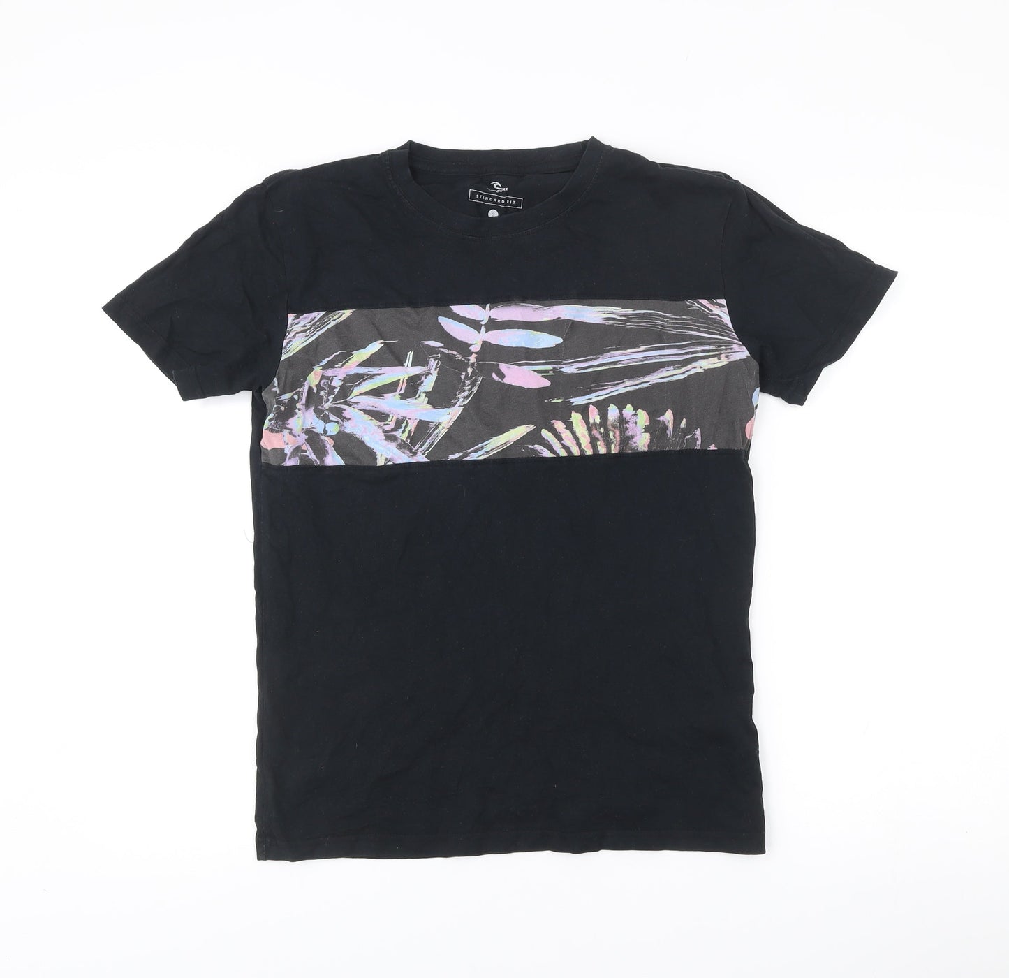 Rip Curl Men’s Black Tropical Graphic Print T-Shirt Size S