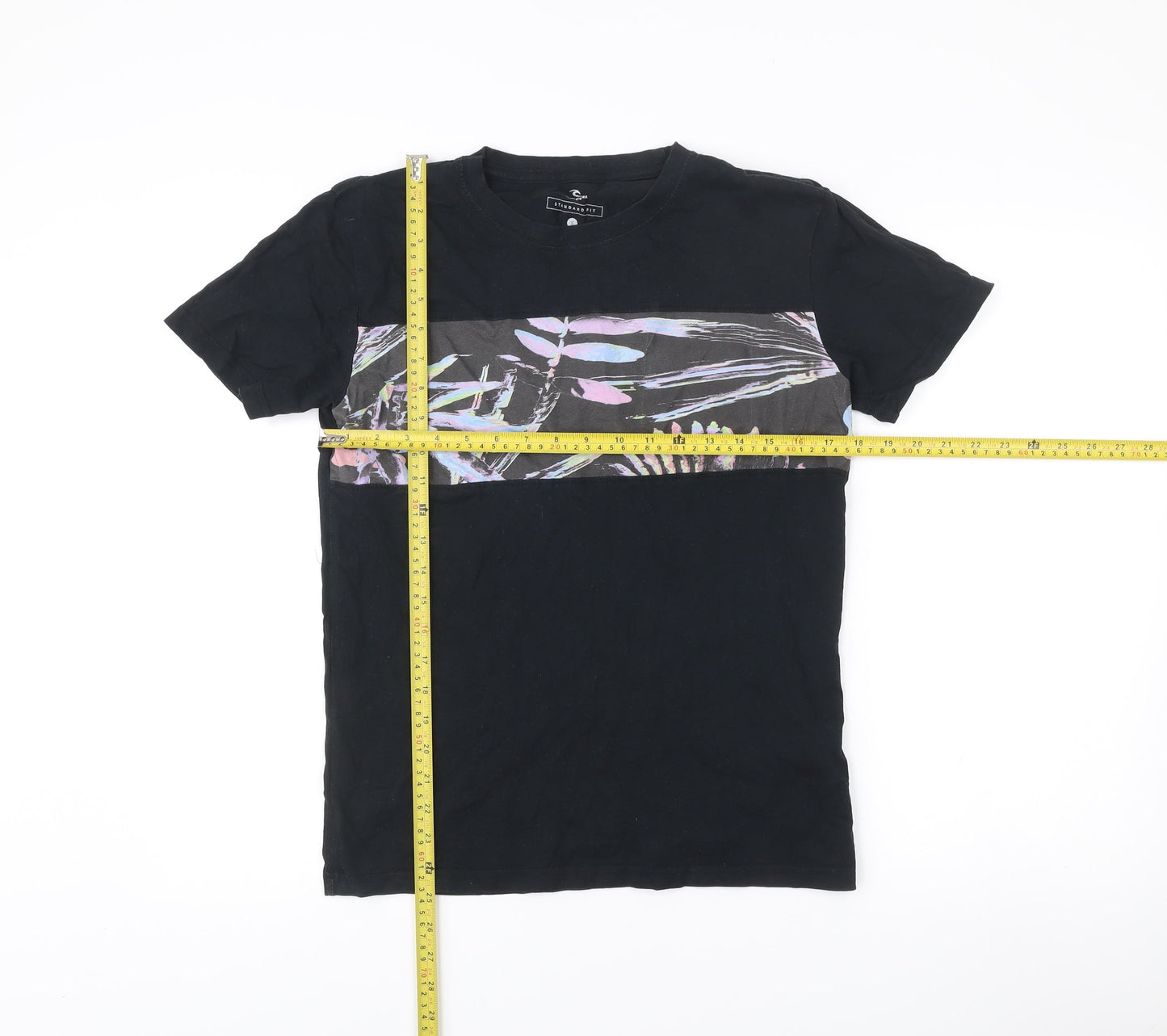 Rip Curl Men’s Black Tropical Graphic Print T-Shirt Size S