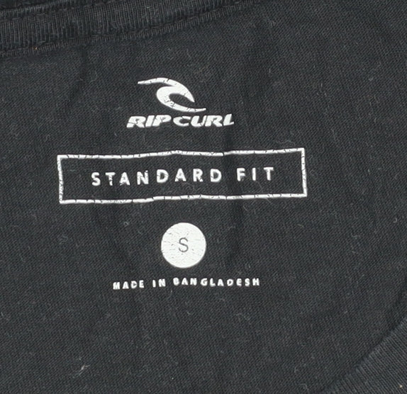 Rip Curl Men’s Black Tropical Graphic Print T-Shirt Size S
