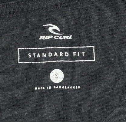 Rip Curl Men’s Black Tropical Graphic Print T-Shirt Size S