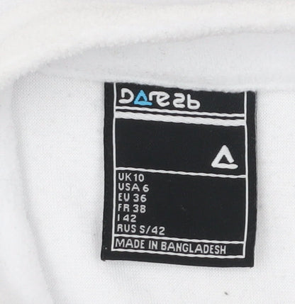 Dare 2b Women’s White Fleece Jacket UK 10 Outdoor 1/4 Zip