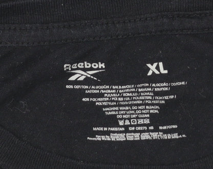 Reebok Men’s Black XL Crew Neck Short Sleeve T-Shirt