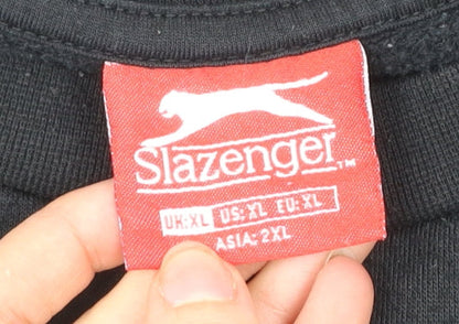 Mens UK Size XL Slazenger Black Pullover Sweatshirt