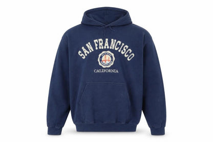 TEEMAX Men’s Blue XL Pullover Hoodie San Francisco Embroidered