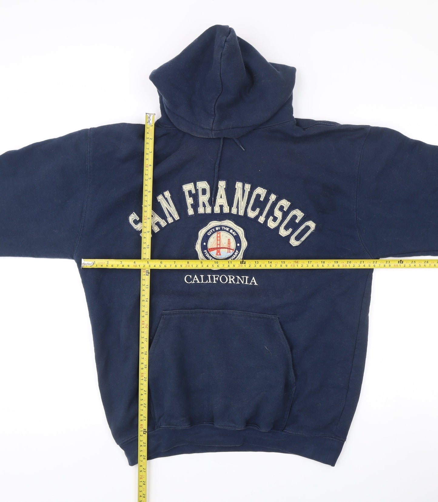 TEEMAX Men’s Blue XL Pullover Hoodie San Francisco Embroidered