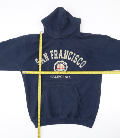 TEEMAX Men’s Blue XL Pullover Hoodie San Francisco Embroidered