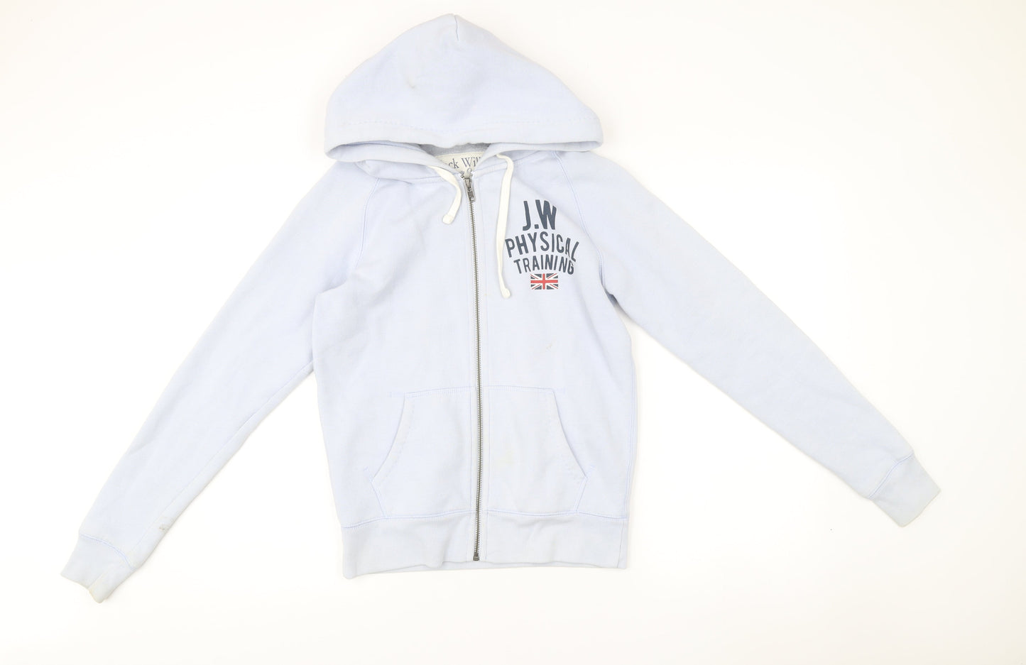 Womens UK Size 10 Jack Wills Blue Full Zip Hoodie