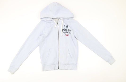 Womens UK Size 10 Jack Wills Blue Full Zip Hoodie