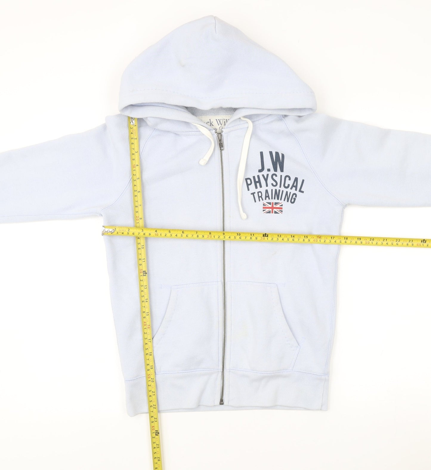 Womens UK Size 10 Jack Wills Blue Full Zip Hoodie