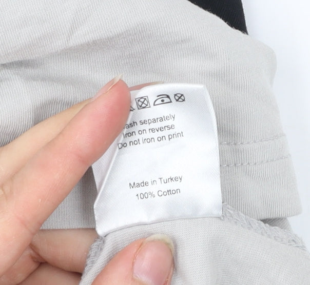 Nicce Men’s Black Beige Small Colourblock Logo T-Shirt