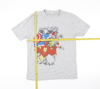 Marvel Men’s Grey Medium Short Sleeve Comics Graphic T-Shirt