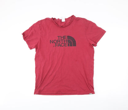 The North Face Men's Red Cotton Graphic Logo T-Shirt Size M
