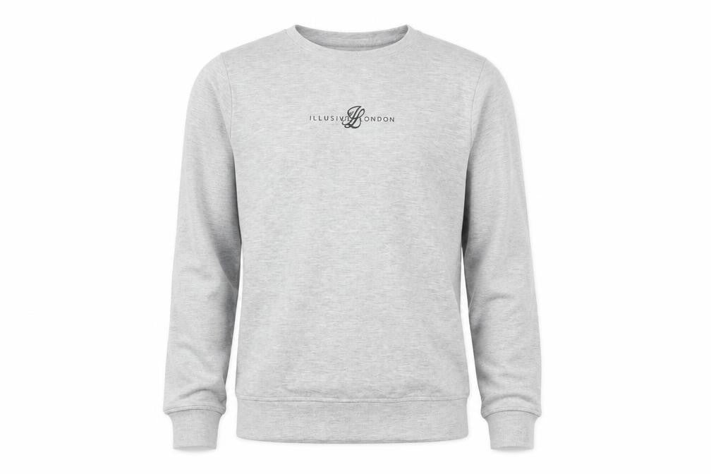 Illusive London Boys Grey Logo Sweatshirt 13-14Y Pullover Crew Neck