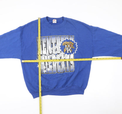 Mens UK Size XL JERZEES Blue Pullover Sweatshirt