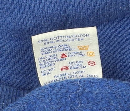 Mens UK Size XL JERZEES Blue Pullover Sweatshirt