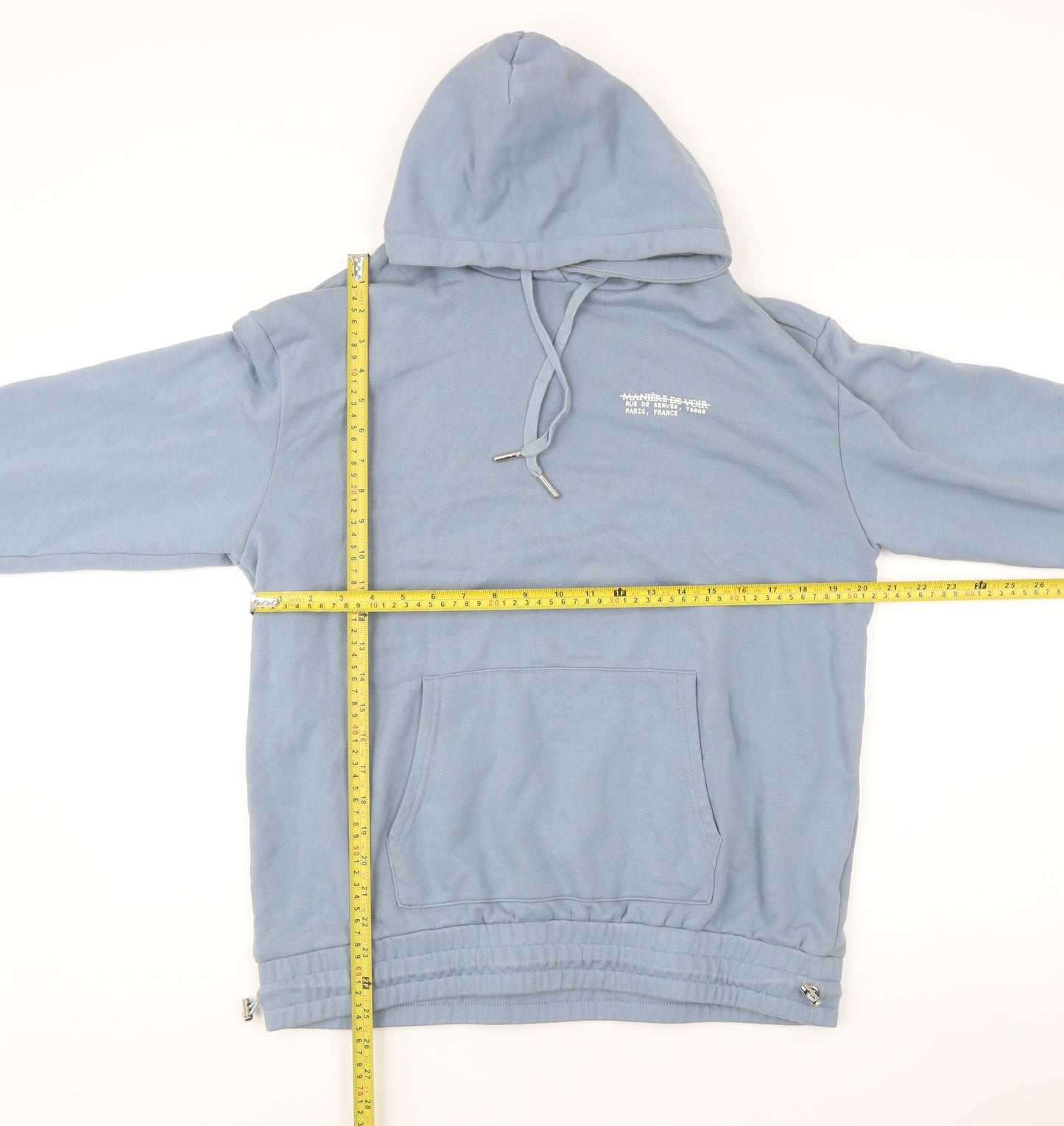Manière De Voir Women’s Blue Pullover Hoodie Size 12 Cotton Blend