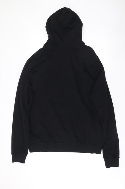 Mens UK Size L Oxylane Black Full Zip Hoodie
