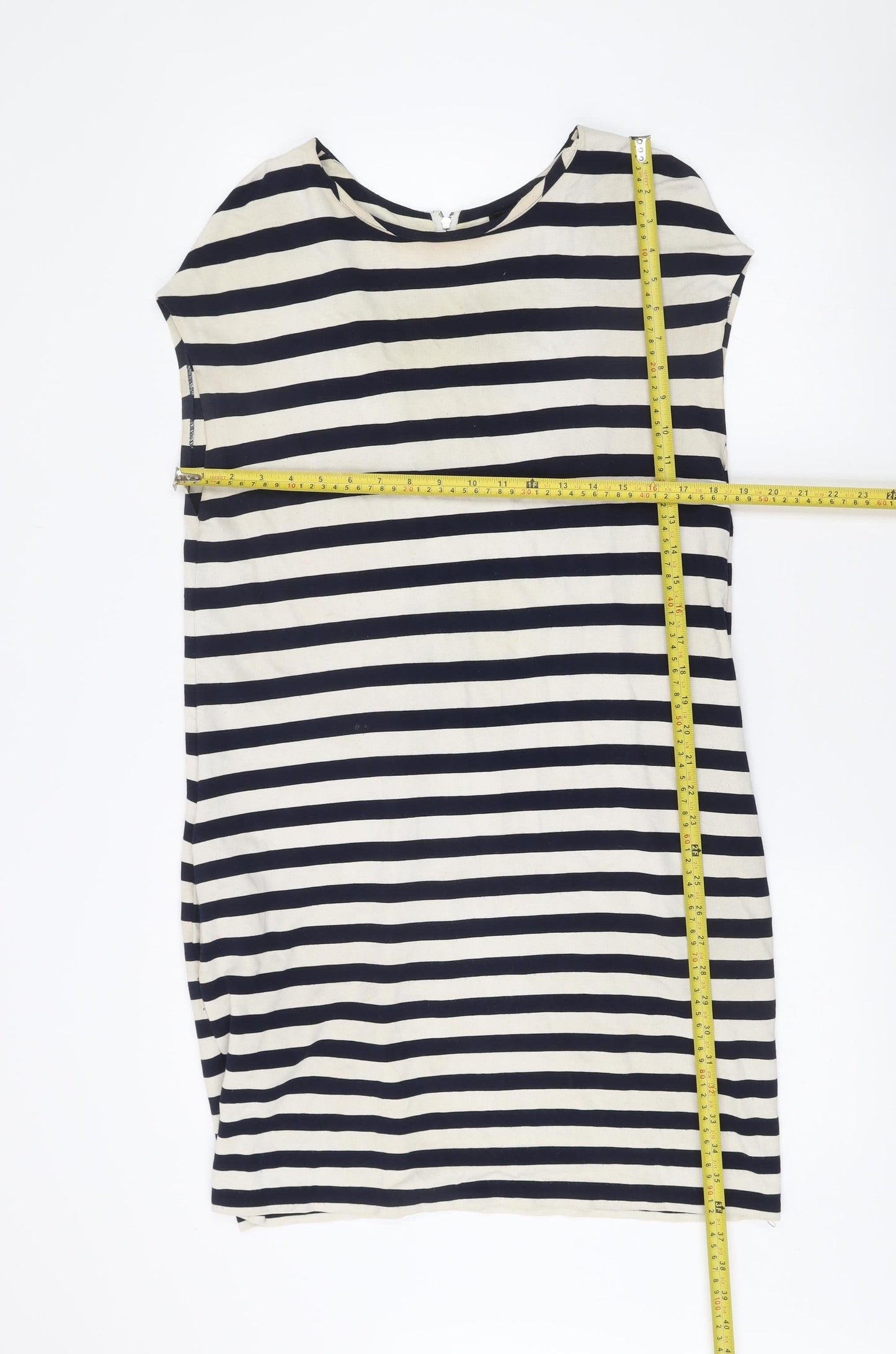 MNG Collection Women’s Navy White Stripe Sheath Dress Size 10
