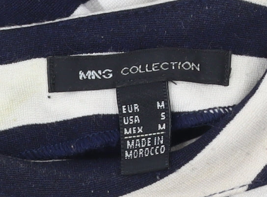 MNG Collection Women’s Navy White Stripe Sheath Dress Size 10