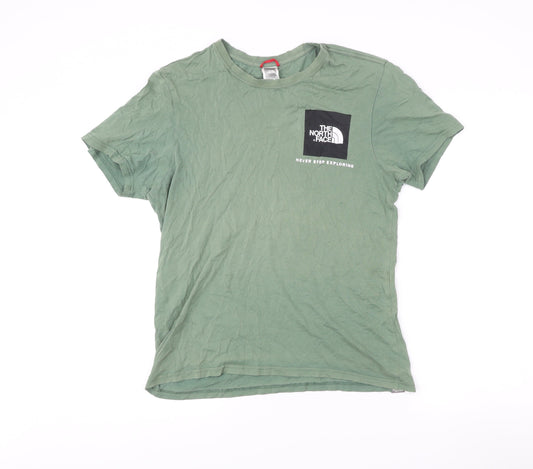The North Face Mens Green M Regular Fit Logo Outdoor T-Shirt
