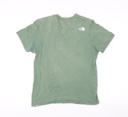 The North Face Mens Green M Regular Fit Logo Outdoor T-Shirt