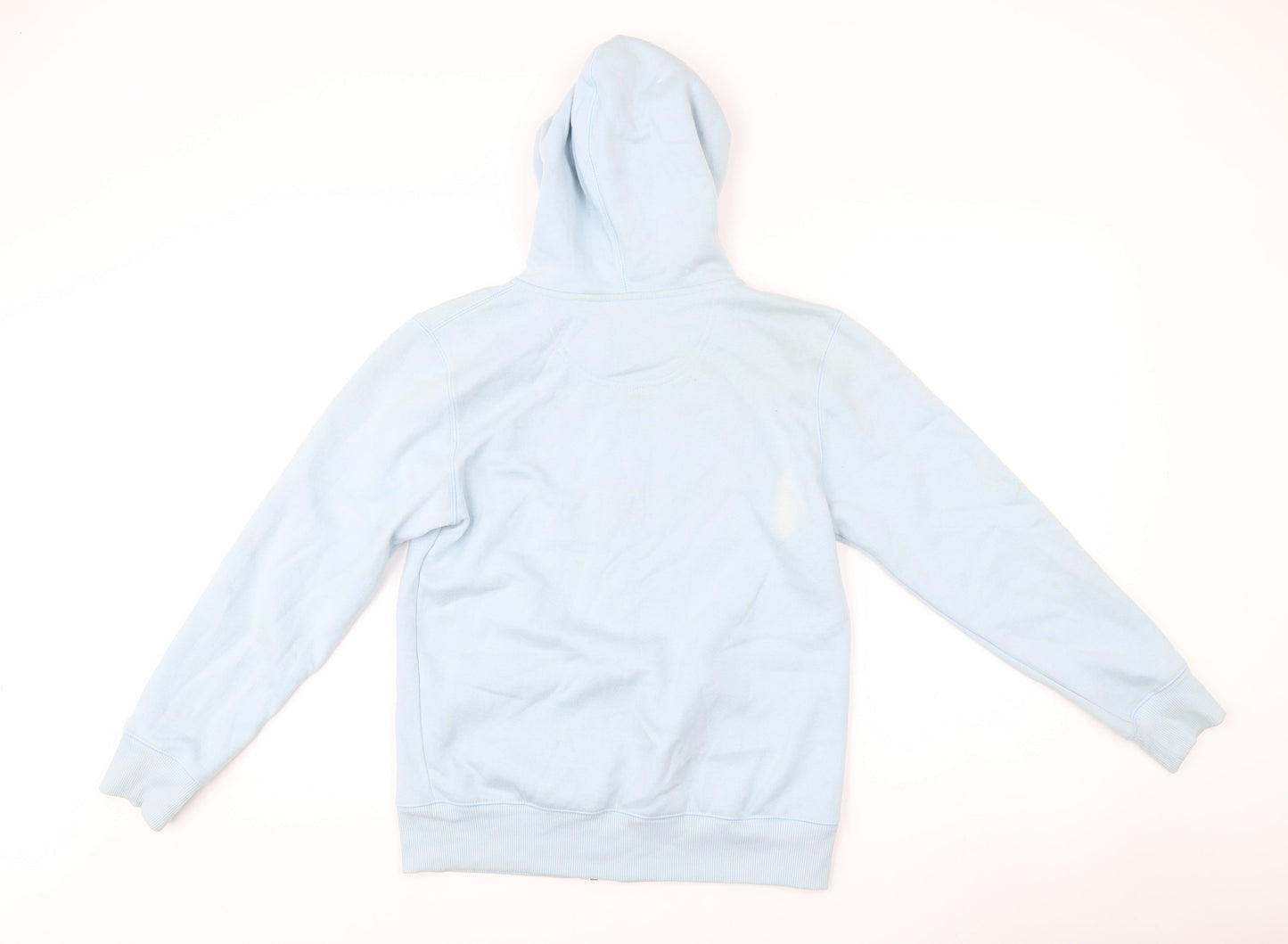Converse Girls Blue Full Zip Hoodie 12-13 Years Cotton Blend Logo