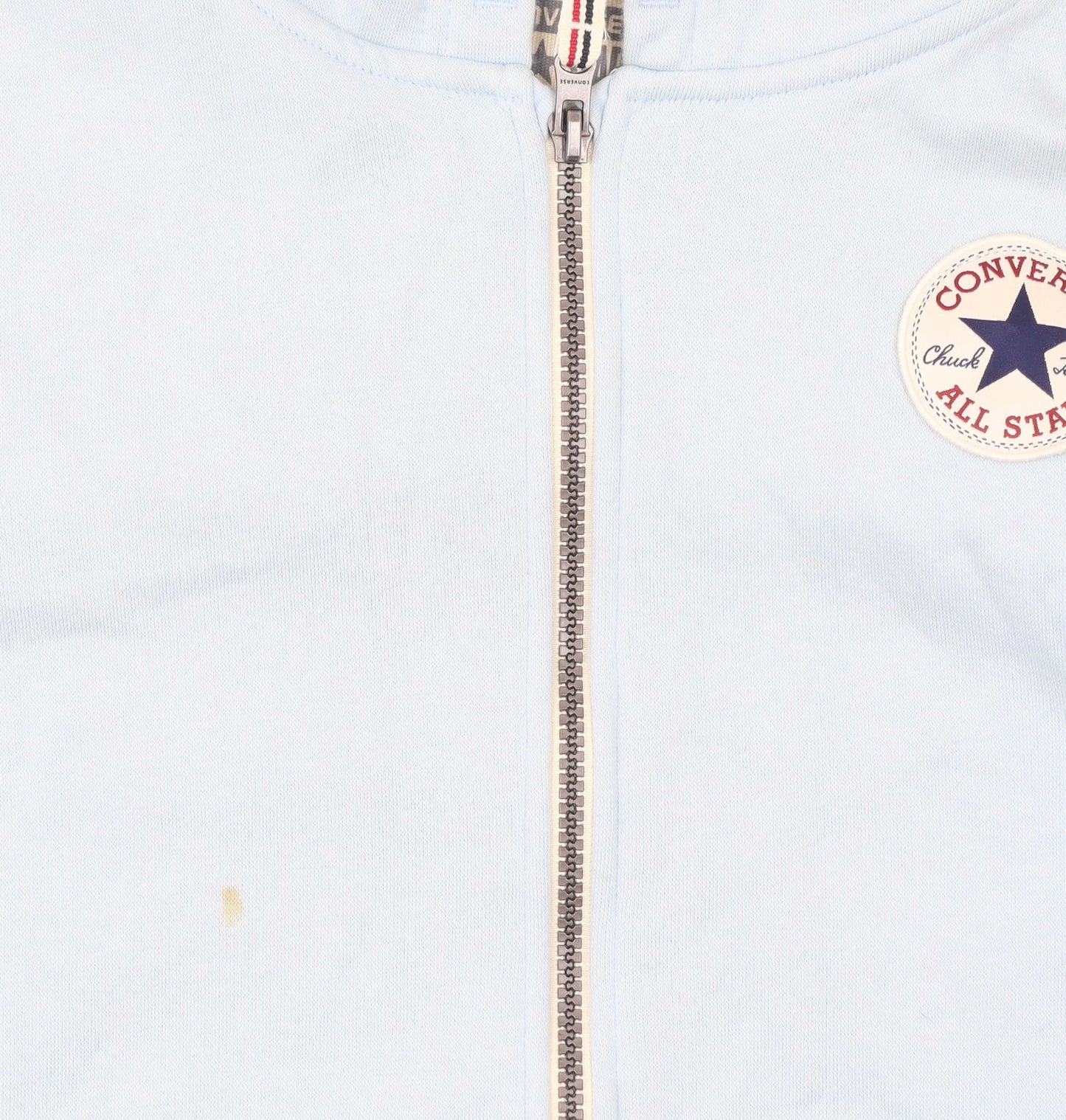 Converse Girls Blue Full Zip Hoodie 12-13 Years Cotton Blend Logo