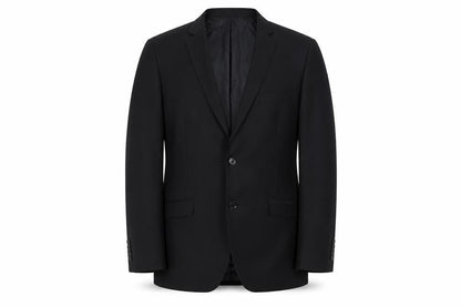 Burton Mens Black Wool Blend Blazer Jacket 42R Notch Lapel Business