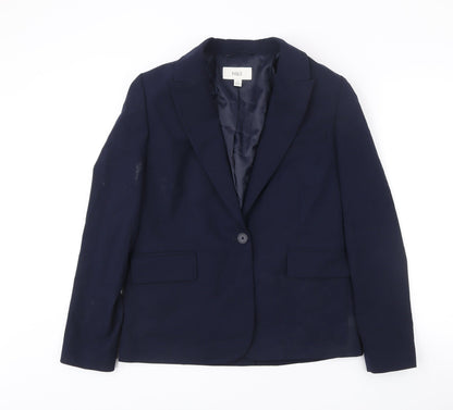 Marks and Spencer Women’s Blue Blazer Jacket Size 10 Regular Notch Lapel